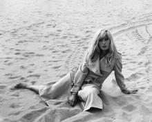 Monica Vitti full length sitting on beach 1971 12x18  Poster