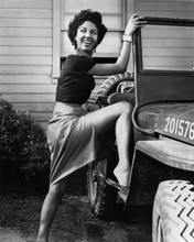 Carmen Jones Dorothy Dandridge leggy pose stepping into Jeep 12x18  Poster