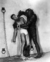 Revenge of the Creature Gill Man attacks man shackled to wall 12x18  Poster