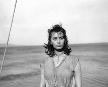 Boy on a Dolphin Sophia Loren in revealing wet dress 12x18  Poster