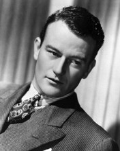 John Wayne 1940's studio portrait in suit and tie 12x18  Poster
