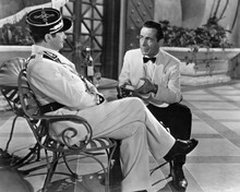Casablanca Humphrey Bogart Claude Rains drinks and cigarettes 12x18  Poster
