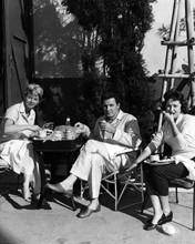 The Pajama Game Doris Day John Raitt lunching together on set 12x18  Poster