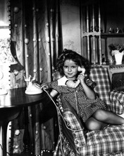 Shirley Temple young Shirley on phone 12x18  Poster