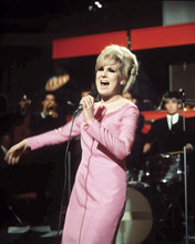 Dusty Springfield on stage performing on TV show in pink dress 12x18  Poster