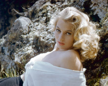 Anita Ekberg classic 1950's glamour pose with bare shoulder 12x18  Poster