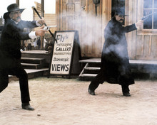 Tombstone Sam Elliott Kurt Russell gunfight in Tombstone street 12x18  Poster