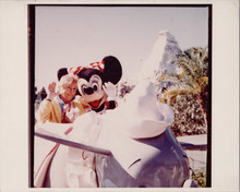 Disneyland vintage 1970's 8x10 press photo Minnie ouse waves from Dumbo ride