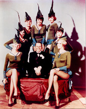 Robin & The 7 Hoods Frank Sinatra poses with girls vintage 8x10 photo from 1990'
