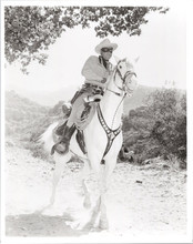 The Lone Ranger TV series Clayton moore rides Silver in desert 8x10 photograph