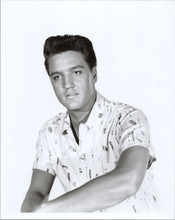 Elvis Presley 8x10 photograph wearing Hawaiian shirt for Blue Hawaii