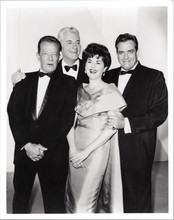 Raymond Burr Barbara Hale 8x10 press photo for Awards with two other stars