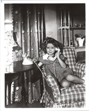 Shirley Temple cute pose dialling telephone 8x10 photo on heavy paper stock