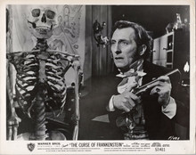 The Curse of Frankenstein original Hammer 1957 8x10 photo Peter Cushing with gun