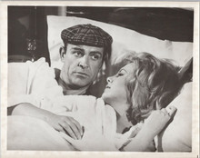 Sean Connery wearing Scottish cap in bed with girl 8x10 photo