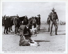 John Wayne The Cowboys original 8x10 photo 1971 Duke ropes steer boys watch on