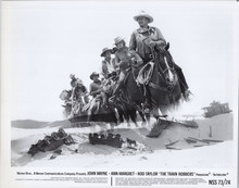 The Train Robbers original 1973 8x10 photo John Wayne Ann-Margret on horses
