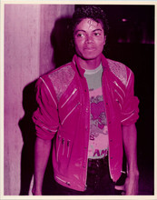 Michael Jackson vintage 1980's 8x10 press photo in red jacket