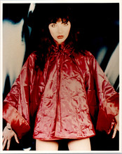 Kate Bush vintage 1970's 8x10 photo posing in red plush jacket