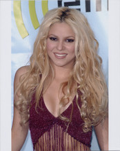 Shakira 8x10 press photo smiling wearing sequined fringed top
