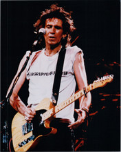 The Rolling Stones 8x10 in concert photo classic Keith Richards 1980's guitar