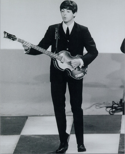 Paul McCartney at BBC Studios 1960's playing guitar on TV show 8x10 ...