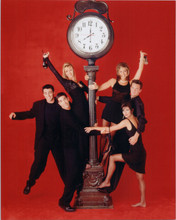 Friends TV series 8x10 cast photo Aniston Cox Kudrow etc pose on clock