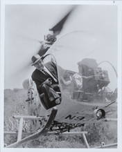 Highway Patrol TV series 8x10 photo Broderick Crawford takes off in chopper 8x10