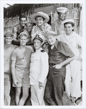 McHale's Navy TV series Ernest Borgnine Tim Conway Jnr and cast pose 8x10 photo