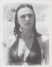 Jacqueline Bissett 1970's 8x10 photo in black bikini under shower