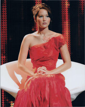 Jennifer Lawrence in red dress 8x10 photo Hunger Games