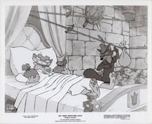 Walt Disney Robin Hood 1973 original 8x10 photo Robin Prince John asleep in bed