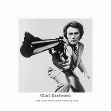 Clint Eastwood points 44 Magnum as Dirty Harry iconic 8x10 photo with name