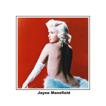 Jayne Mansfiled classic glamour pose bare-backed with white gloves 8x10 photo