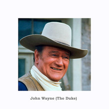 John Wayne smiling portrait in western scarf and hat classic Duke 8x10 photo