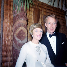 Julie Andrews with unidentified actor off-screen posing for press 8x10 photo