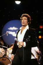 Tom Jones legendary Welsh singer in prime in sequined black jacket 8x10 photo