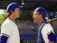Bull Durham Kevin Costner Tim Robbins face each other 8x10 photo