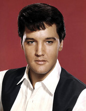 Elvis Presley classic portrait in white shirt and black waistcoat 8x10 photo