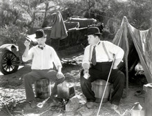 Laurel and Hardy Stan & Ollie in One Good Turn camping scene 8x10 photo
