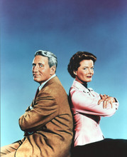 Pat and Mike Katharine Hepburn Spencer Tracy sit back to back 8x10 photo