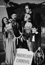 The Munsters movie 1966 Herman and family at Marineland Carnival 8x10 photo