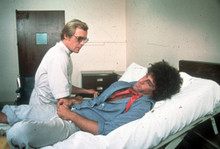 Starsky and Hutch Paul Michael Glaser lies on bed David Soul by side 8x10 photo