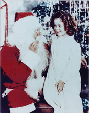 Shirley Temple meets Santa Claus 8x10 photo