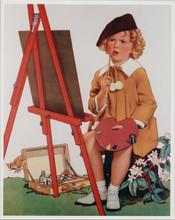Shirley Temple 1930's artwork sitting at easel painting 8x10 photo