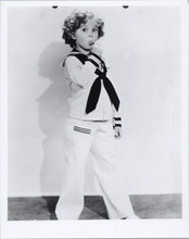 Shirley Temple full length pose in sailor suit blowing whistle 8x10 photo