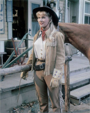 Melody Patterson ties horse up outside saloon F-Troop 8x10 photo