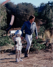 Buck Rogers in the 25th Century Gil Gerard walks with Twiki 8x10 photo