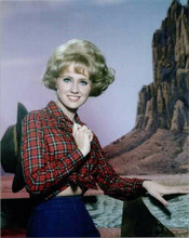 Melody Patterson in checkered shirt with bare midriff F-Troop Wrangler Jane 8x10