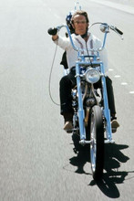 Peter Fonda on his chopper bike Easy Rider on highway 4x6 inch photo